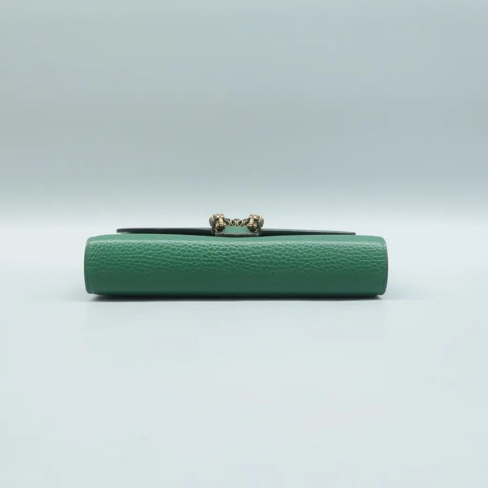100% Authentic GUCCI Dionysus Green Leather Shoulder Bag - Picture 4 of 12
